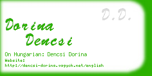 dorina dencsi business card